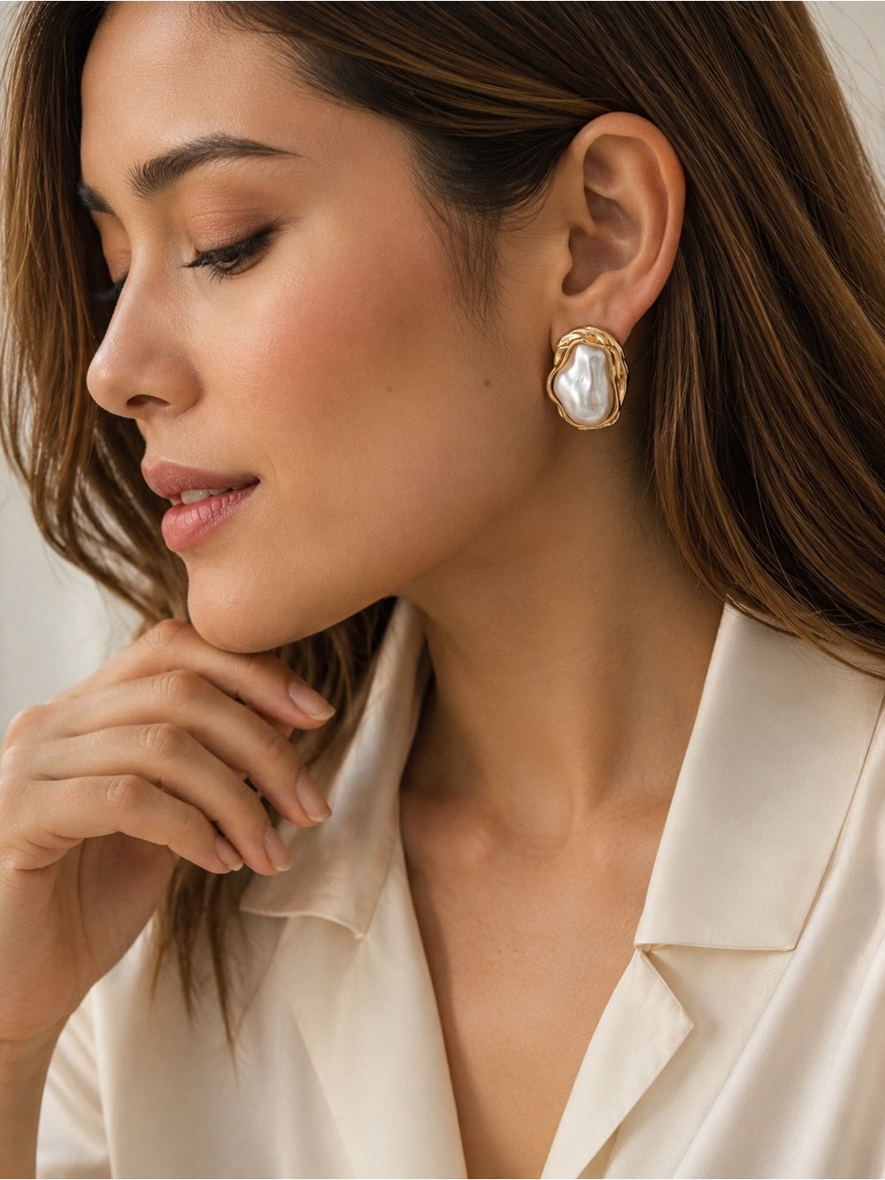 House of Harlow 1960 Pearl Stud Earrings